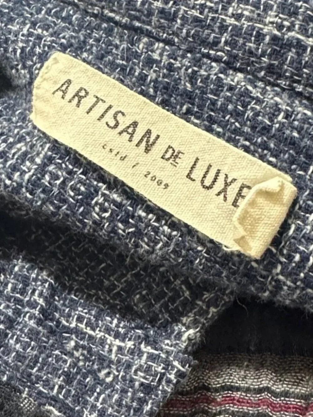 ANTHROPOLOGIE Artisan De Luxe Women L Button Shirt Flannel Plaid Mix Split Multi - Picture 6 of 6